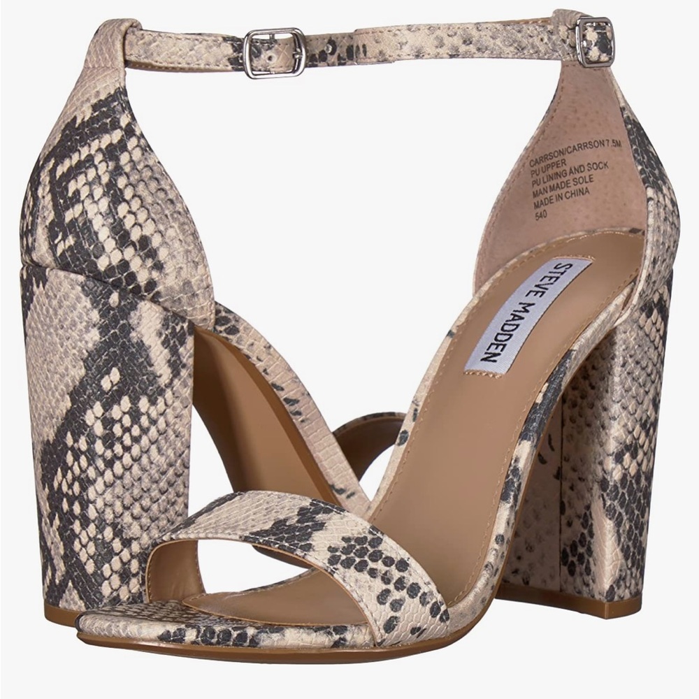 Steve Madden Snake Skin Block Heel Size 7M